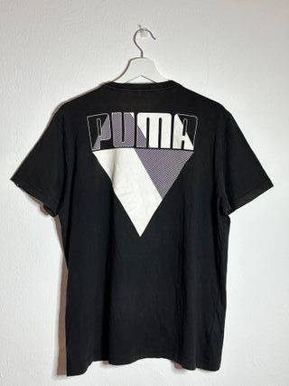 Camiseta PUMA negra L - logo geométrico