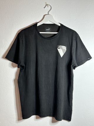 Camiseta PUMA negra L - logo geométrico