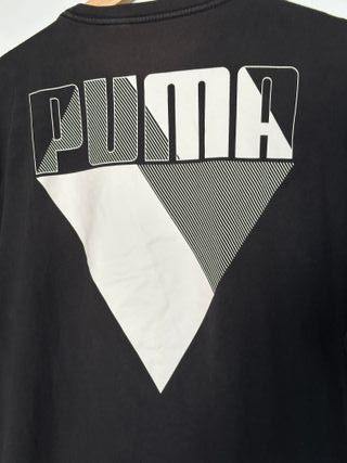 Camiseta PUMA negra L - logo geométrico