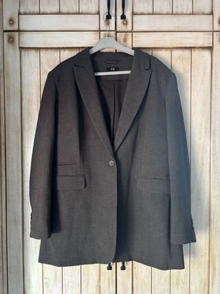 Blazer Gris mujer