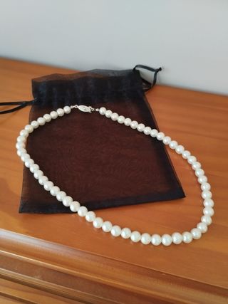 Collar perlas bisutería