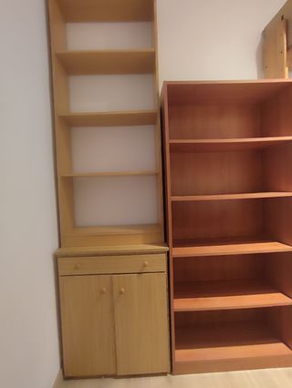 2 Estanterías librería madera