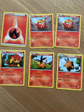 6 cartas Pokémon Fuego