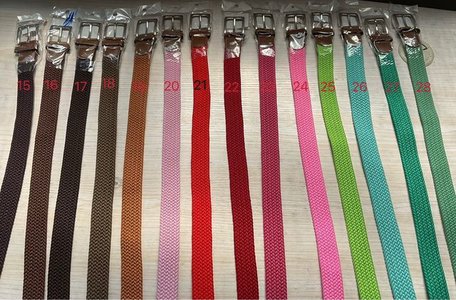 Cinturón elástico negro trenzado (varias colores)