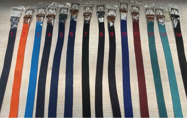 Cinturón elástico negro trenzado (varias colores)