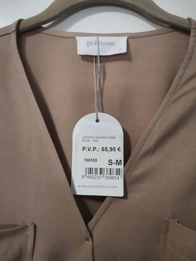 Vestido Polin et Moi beige - Talla S
