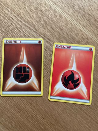 Cartas Energia Pokemon - Fuego y Lucha