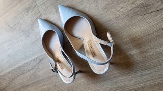 Zapatos Zara Basic tacón azul