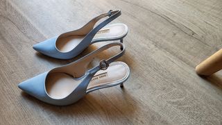 Zapatos Zara Basic tacón azul