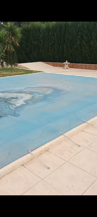 Lona piscina azul - protección