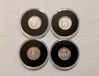 8 Monedas Plata: USA y Venezuela