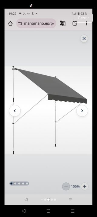 Toldo terraza retráctil beige