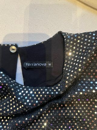 Vestito Terranova paillettes nero Tg S