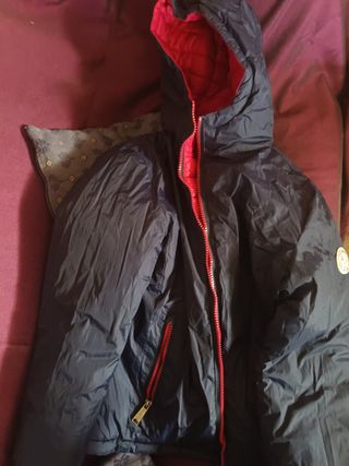Giacca invernale rossa blue.doppie faccia. 