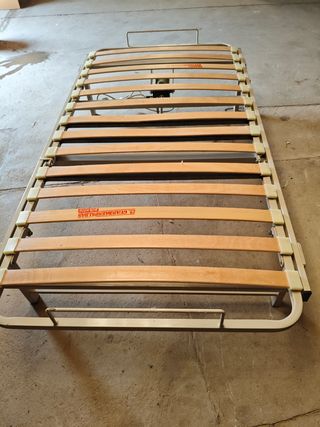 Cama articulada 90cm - beige/gris