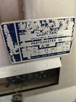 Pastomaster 60 Carpigiani: Pasteurizadora