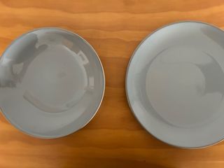 Vajilla Gris Cerámica - 9 piezas