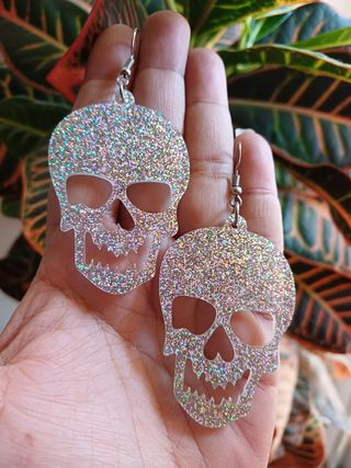 Pendientes Calavera Glitter