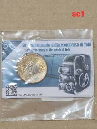 Moneta 5€ Totò - 50° Anniversario della scomparsa