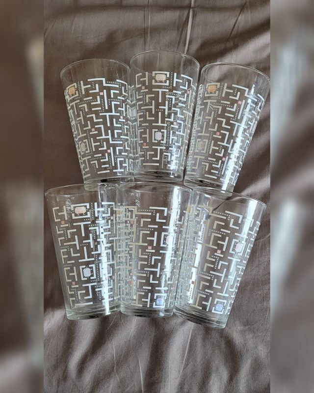 6 Vasos Comecocos Pac-Man Cambian Color