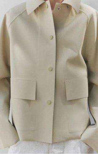 Chubasquero ZARA beige - Talla M, con etiqueta.
