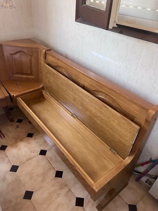 Banco esquinero madera maciza