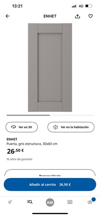 Puertas ENHET grises mueble lavabo ikea