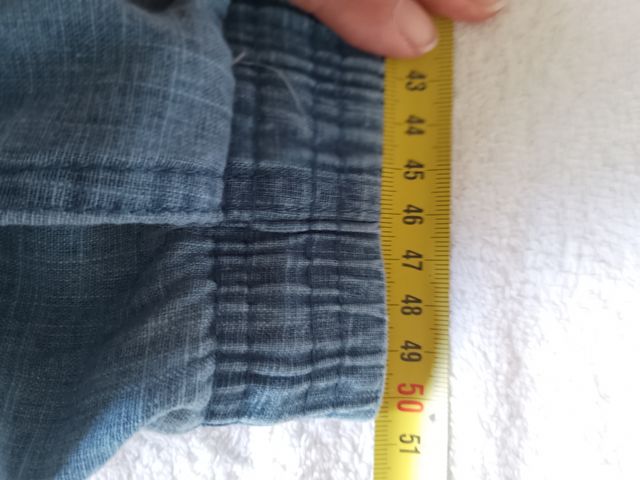 Completo camicia pantaloni denim blu