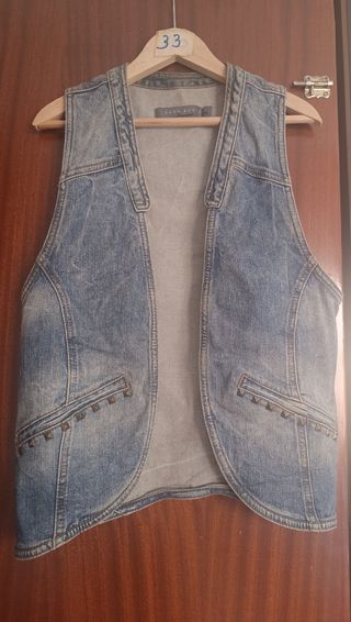 Chaleco vaquero Zara Basic M