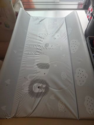 Cambiador bebé acolchado gris