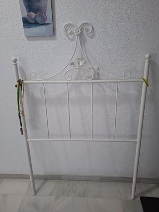 Cabecero cama metal blanco