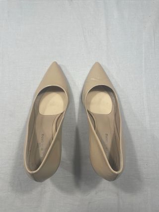 Zapatos Tacon Beige