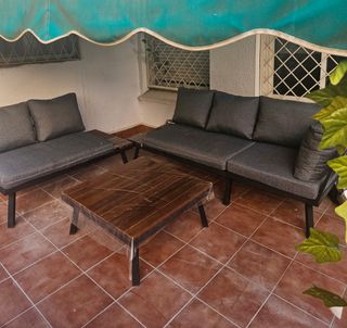 Conjunto jardín set sofá 200x125cm+mesa 80x80cm