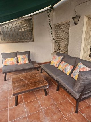 Conjunto jardín set sofá 200x125cm+mesa 80x80cm