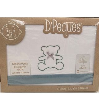 Sábana cuna bebé D'Peques - Oso