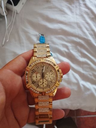 2 Relojes: Azul & Dorado