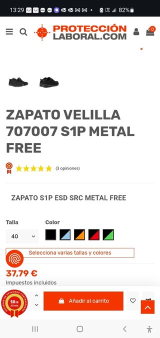 Zapatos seguridad negros
