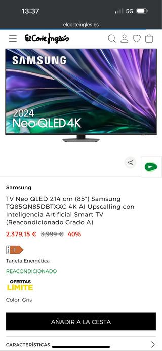 TV Samsung Neo QLED 85" 4K