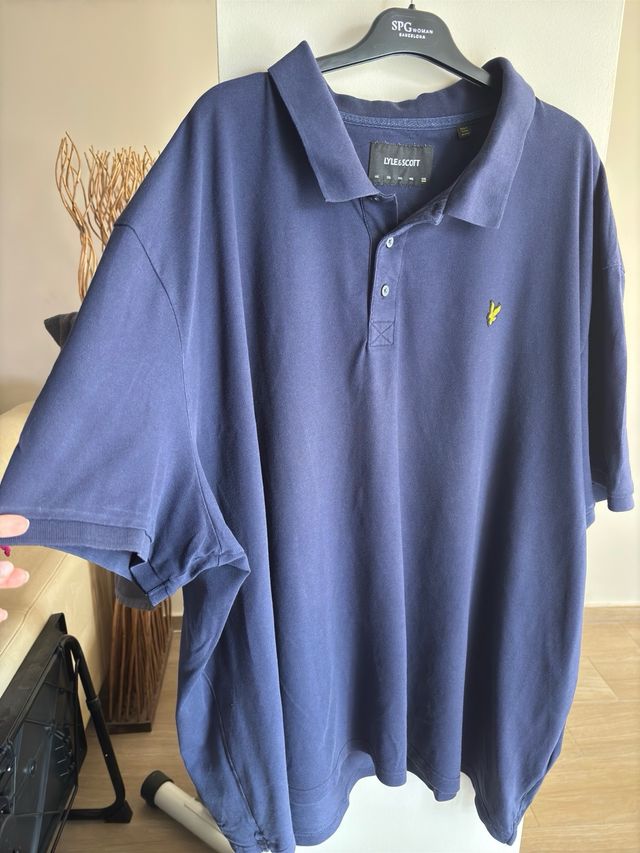Polo Lyle & Scott 5XL - Azul Marino