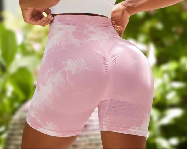 Short tie dye gym shein