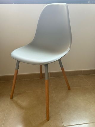Sillas Comedor Gris - Madera