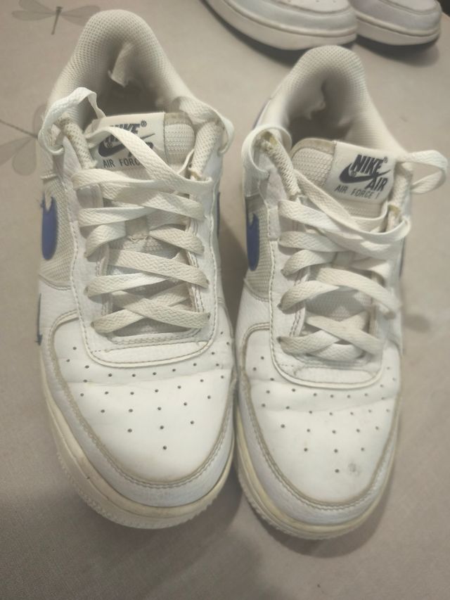 2 paia Nike Air Force 1 - Bianco e argento