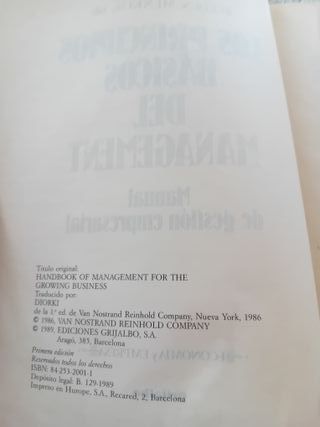Los principios básicos del management (Grijalbo)