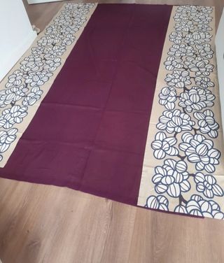 Cortinas estampadas - Beige y Morado