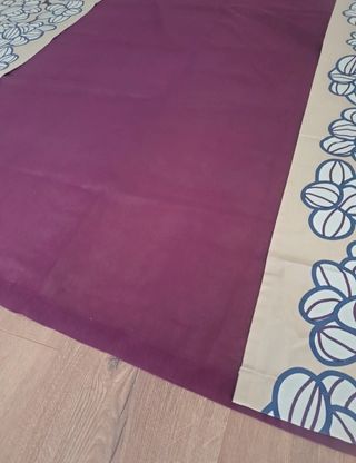 Cortinas estampadas - Beige y Morado