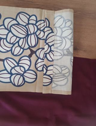 Cortinas estampadas - Beige y Morado