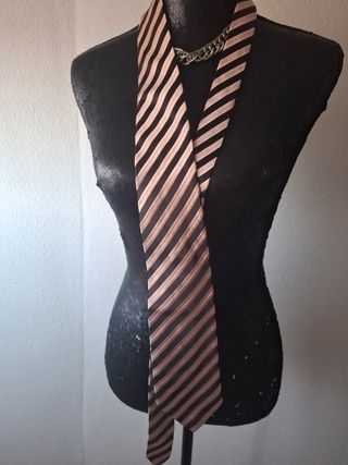 Corbata Zegna | Rayas Marrón Rosa