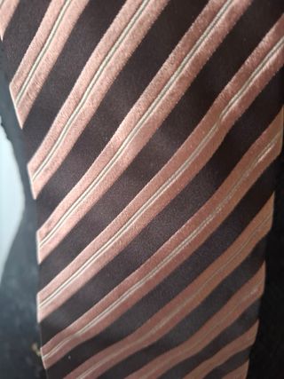 Corbata Zegna | Rayas Marrón Rosa