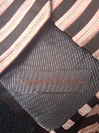 Corbata Zegna | Rayas Marrón Rosa