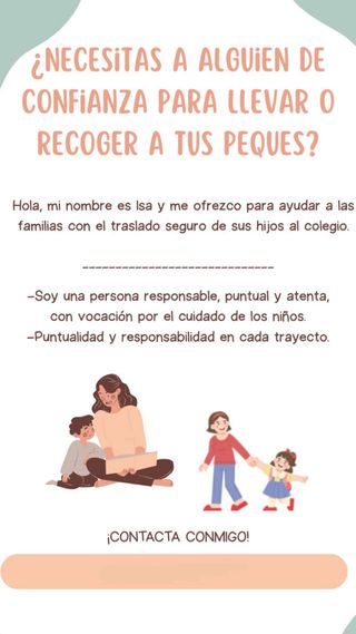 Busco empleo de niñera. 